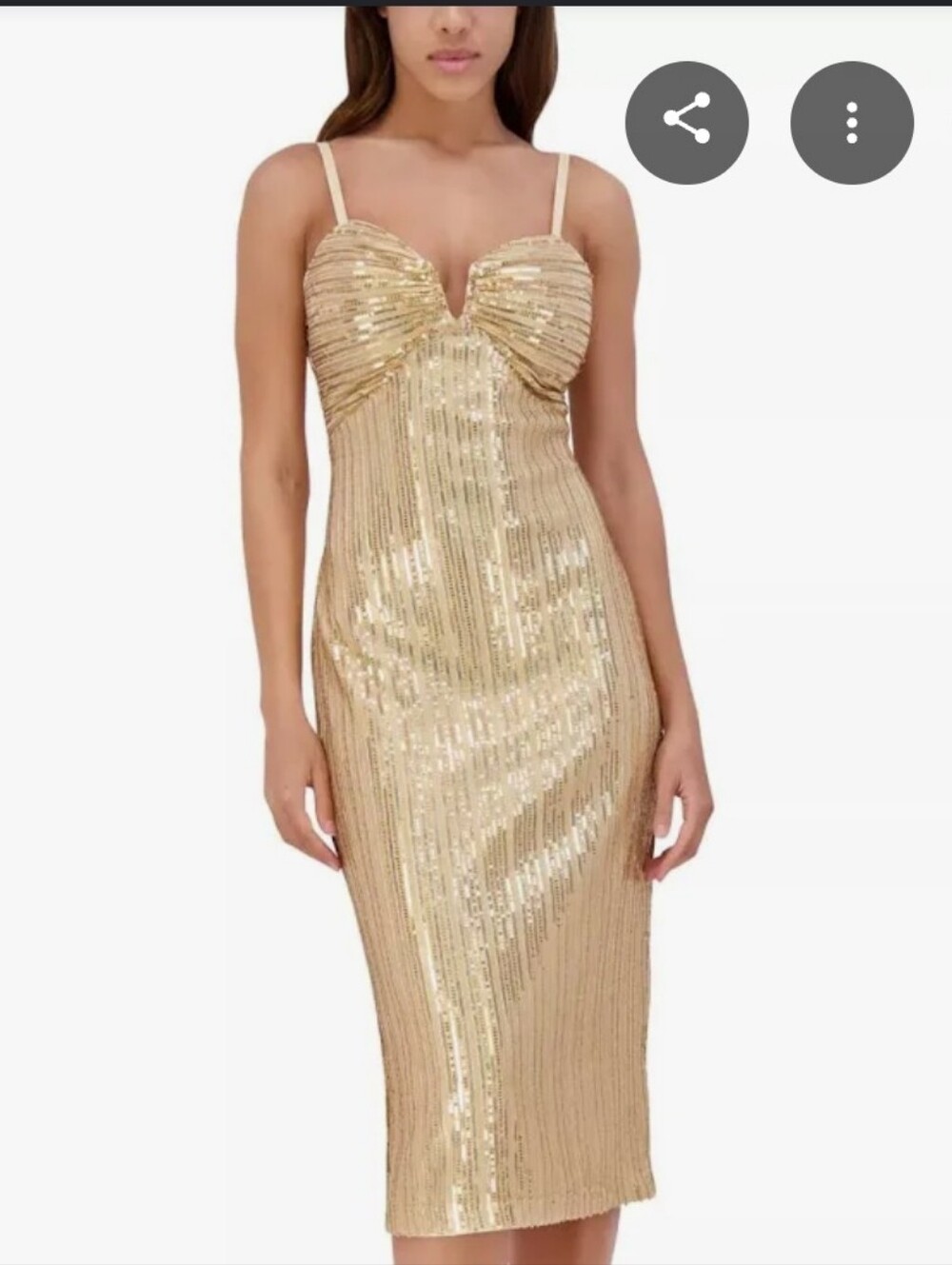 Siena Gold Sequin Column Dress
